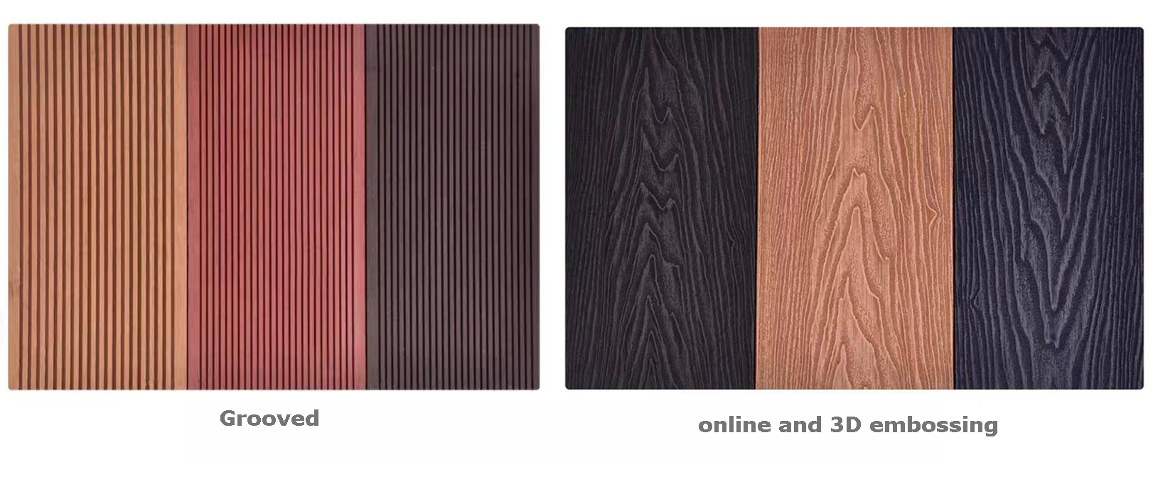 Decking in WPC solido antiscivolo grigio