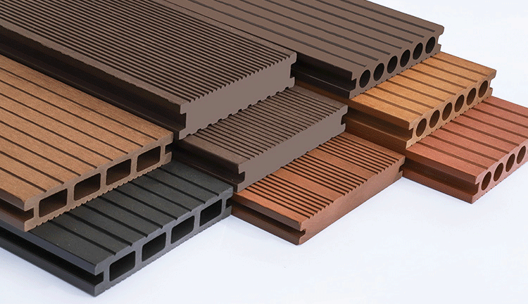 Decking in WPC solido antiscivolo grigio