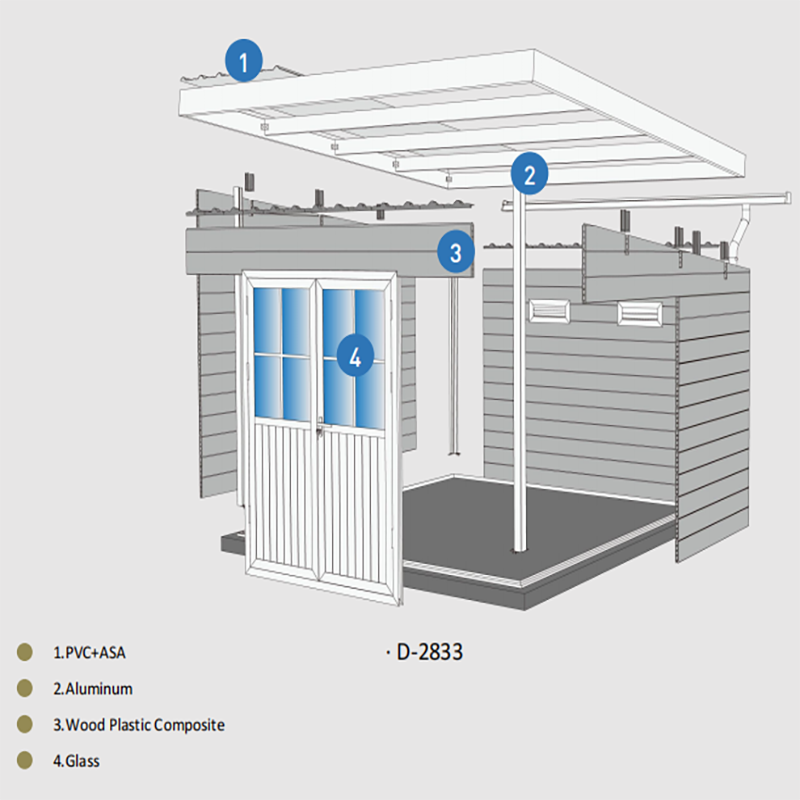 casetta da giardino in wpc
