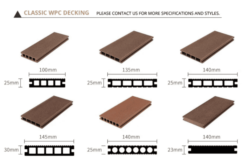 Decking in WPC goffrato 3D color carbone