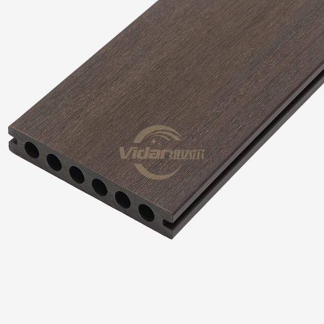 Decking WPC color caffè con coestrusione 3D Woodgrain Pavimentazione esterna Decking impermeabile composito in legno di plastica