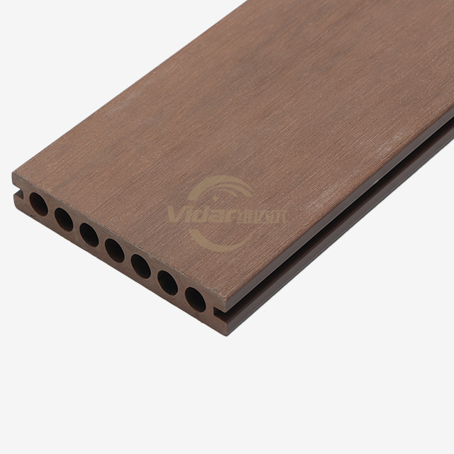 Decking composito in plastica di legno WPC con venature del legno in rilievo 3D 140x22mm